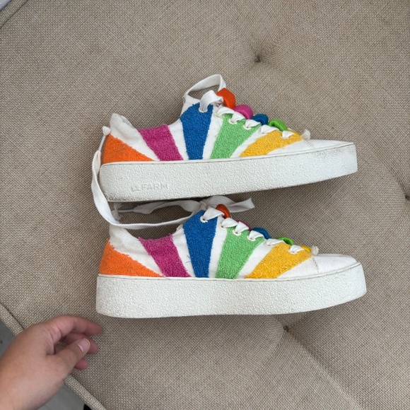 Farm Rio Brazil Rainbow Flatform Sneakers - Picture 1 of 9